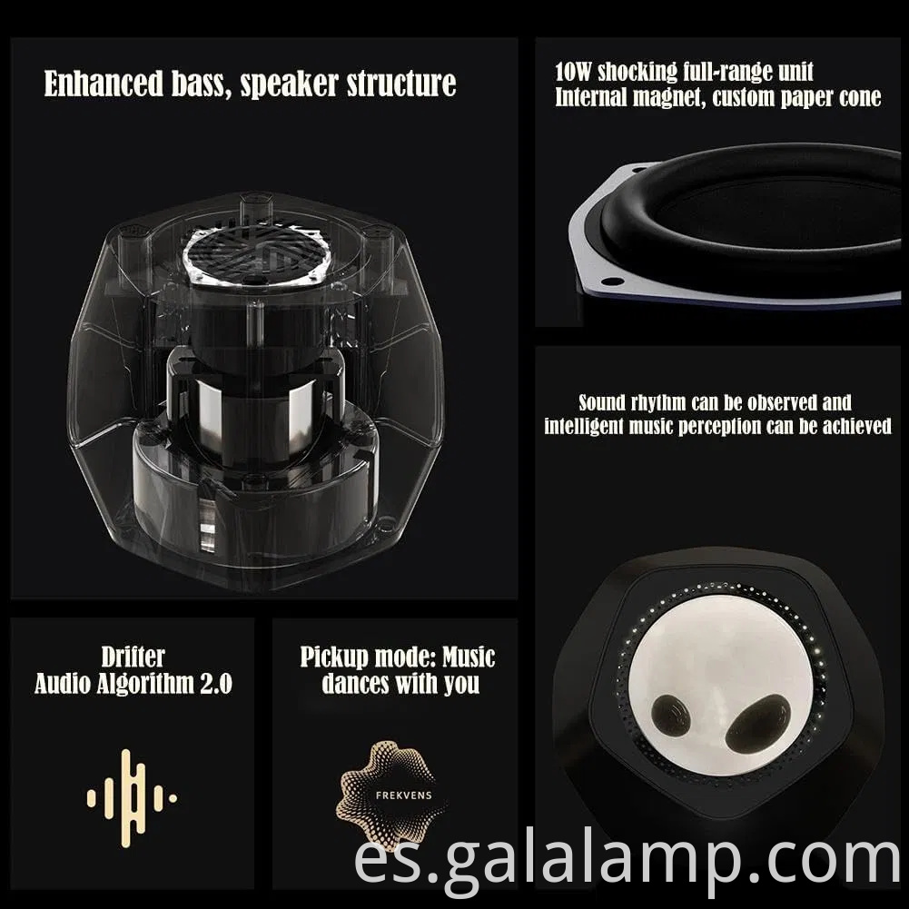 Altavoz de fluido magnético bailando para iluminación visual